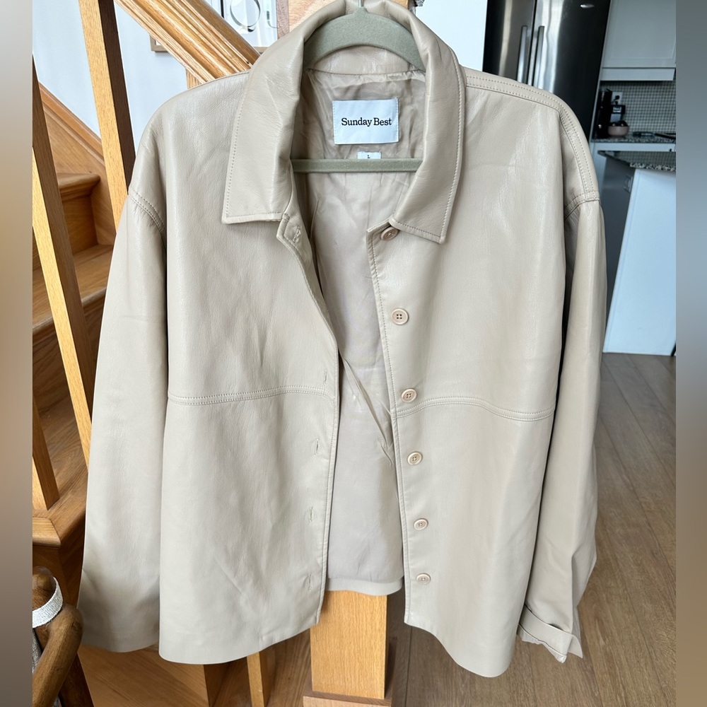Faux Leather Sunday Best Jacket New w/ Tags size L